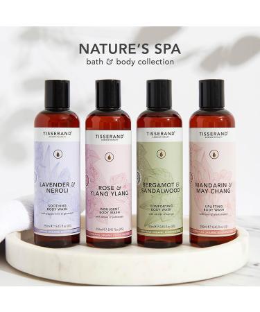 Tisserand Aromatherapy - Nature's Spa Comforting Body Wash - 100% Natural Pure Essential Oils - Bergamot and Sandalwood - 250ml - Buy Online on GoSupps.com