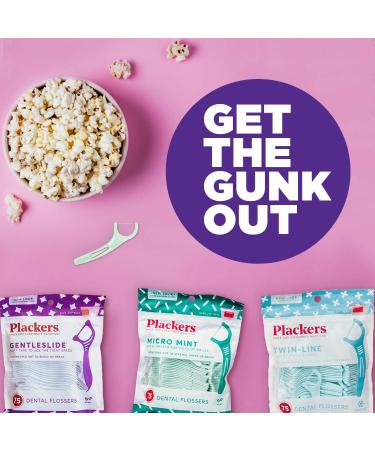 Plackers Micro Mint Dental Floss Picks - 90 Count (Pack of 3) | Best Oral Care Solution - Buy Online on GoSupps.com