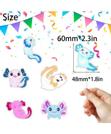 Kids' Kawaii Cartoon Axolotl Cupcake Toppers Set of 18 Pieces - This is a cute item to use as reptile-themed party baby shower party and newt-themed birthday party decorations for boys and girls - Buy Online on GoSupps.com