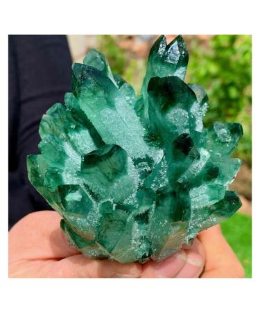 Natural Crystal Rough Crystal Cluster Natural Green Phantom Crystal Cluster Ornament (Size : 500-600g)