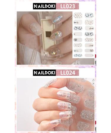 NAILDOKI Nail Stickers 12Sheets x 16 Pieces Full Wraps Nail Polish Strips Self-Adhesive Gel Nail Art Decals for Women Girls A2-04 - Buy Online on GoSupps.com