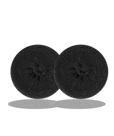 WACURRENTHYD Extra Hair Donut Bun Maker for Kids Ring Style Bun 2PCS Chignon Hair Small Doughnut Shaper for Short and Thin Hair (Black) Small(2IN) Black Small(2IN)