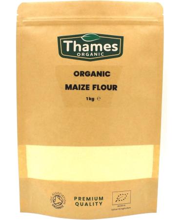 Thames Organic Maize Flour 500g - Pure & Natural, Vegan Non-GMO Certified - Ideal for Baking & Cooking - Additive and Preservative-Free - Buy Online on GoSupps.com