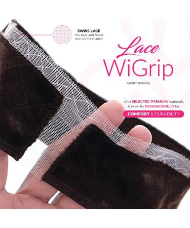 Milano Collection Lace Wig Grip Band - Original Velvet Headband for Lace Wigs, Frontals - Chocolate Brown 2 Pack - Buy Online on GoSupps.com