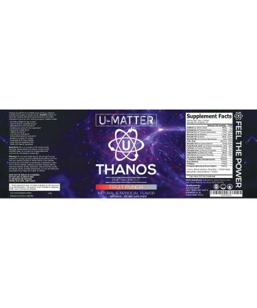 UMatter Thanos Pre-Workout Powder | Energy Boost & Pump | L-Taurine Betaine L-Arginine L-Citrulline | Fruit Punch | 30 Servings | International Shipping Available - Buy Online on GoSupps.com