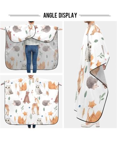 Waterproof Barber Cape - Cute Deer Owl Fox Bear & Cheetah Haircut Bib for Men & Women - Unisex Hair Cutting Cape - Buy Online on GoSupps.com