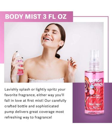 Cotton Candy Bath & Body Travel Kit | 3 Fl Oz Skincare Gift Set | Shower Gel Body Lotion & Fragrance Mist | Perfect Christmas Gifts for Family & Friends - Buy Online on GoSupps.com