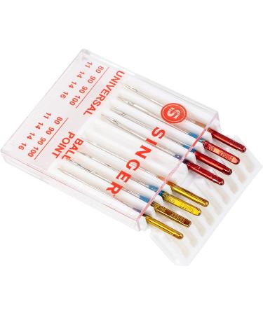SINGER 04800 Universal Regular Point and Ball Point Sewing Machine Needles - Assorted Sizes 80/11, 90/14, 100/16 - 8 Count - Buy Online on GoSupps.com