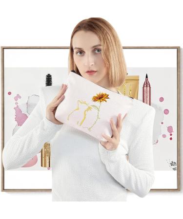Levlo Funny Cat Lover Makeup Bag - You Are My Sunshine Cosmetic Bag for Women Girls & Teenagers - Large Zip Pouch for Cat Gifts - Buy Online on GoSupps.com