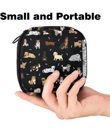 Shop Cute Dog Pattern Women's Binding Storage Bag - Stylish Menstrual & Tampon Zip Pockets | Multi-Functional Organization - Buy Online on GoSupps.com