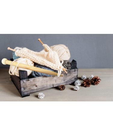 Bamboo Knitting Needles - 10-inch US Size 7 (4.5mm) Single Pointed Needles for DIY Knitting - Buy Online on GoSupps.com