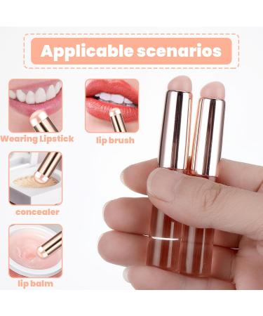 2 Pcs Silicone Lip Brush Applicator Set - Reusable Lip Mask and Balm Tool for Lipstick Lip Balm Lip Gloss & Concealer - Pink Head Brushes for Perfect Lips - Buy Online on GoSupps.com