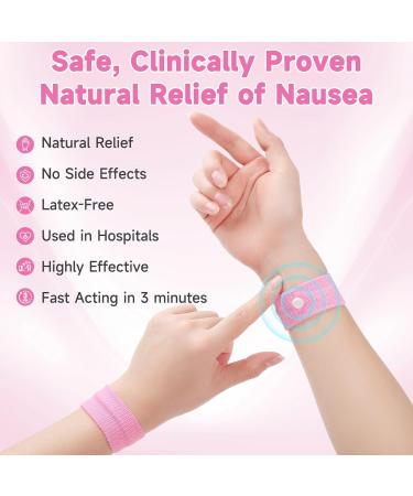 MEIYYJ Motion Sickness Bands 2 Pairs for Adults & Kids - Anti-Nausea Wristbands for Travel & Pregnancy - Pink & Blue - Buy Online on GoSupps.com