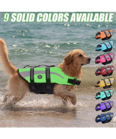 Emust Dog Swimming Vest for Large Dogs - Ripstop XXL Green Pool & Swim Safety Vest with Double Rescue Handles - Buy Online on GoSupps.com