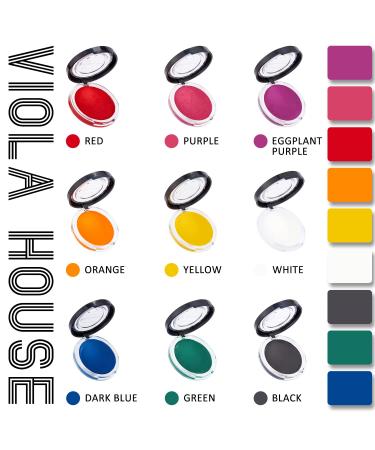 VIOLA HOUSE Professional Water Based Face & Body Paint Kit for Halloween, Cosplay & Theatrical Makeup - Black - Buy Online on GoSupps.com