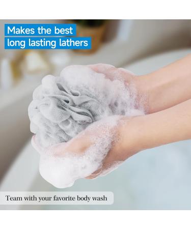 SYHZC Loofah Mesh Pouf Shower Puff for Women and Men Soft Shower Pouf Exfoliating Bath Scrunchie Multi Pack Body Puff - Buy Online on GoSupps.com