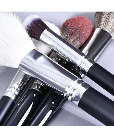 Collector's Edition 21Pcs Pro Makeup Brush Set | Real Goat Hair & Horse Hair | Professional Labeled Brushes | Pu Leather Travel Case - Buy Online on GoSupps.com