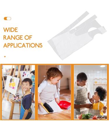 ifundom 25pcs Aprons Aprons Clear Smocks Waterproof Oil Proof Toddler Art Apron Children Cooking Apron for Painting Cooking Eating Teaching Diy Craft Picnic - Buy Online on GoSupps.com