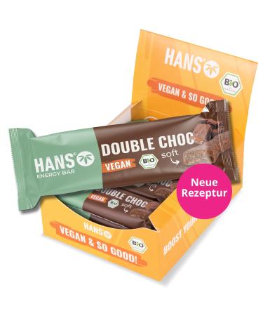 Organic Energy seal New Parent (16x Double Choc) Hans Brainfood - Bio Energierliegel new recipe - vegan |Regional extension |Ideal for cycling hiking sport |Power bar without additives 16x Double Choc 16er Box