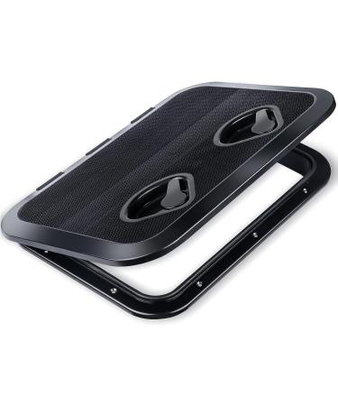 SmartMarine 17.3x12.4 Black Rectangle Deck Access Hatch - Boat Deck Lid for Marine Vessels - Buy Online on GoSupps.com