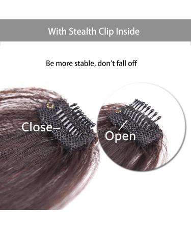 Clip in Fringe Human Hair Fringe Thin Clip in Bangs Hair Extensions Hairpieces with Temples (#2 Light Brown Wispy Bangs - with Temples) Wispy Bangs - with Temples #2 Light Brown - Buy Online on GoSupps.com