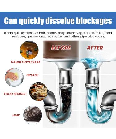 Pipe Dredging Agent Powerful Sink and Drain Cleaner Sewer Dredging Agent Sink Dredging Agent Drain Unblocker Liquid for Kitchen Toilet Pipeline Cleaning Tool (2PC) - Buy Online on GoSupps.com