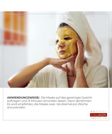 Natural Collages Inventia Collagen Face Mask with Colloidal Gold | Moisturizing Complexion Booster (3 Pieces) - International Shipping Available - Buy Online on GoSupps.com