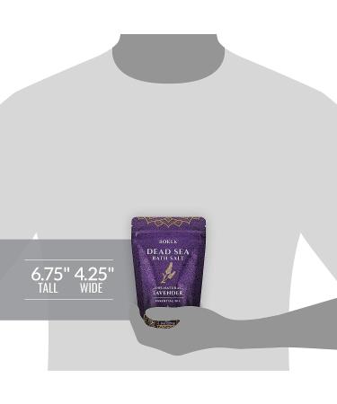 Bokek Organic Lavender Bath Salt | Dead Sea Salt Scented with Certified Organic Essential Oil | 8 oz Resealable Pouch | Soothing Lavender Scent | Single Pack - Buy Online on GoSupps.com
