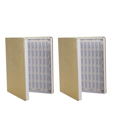 Echwave 2X 120 Tips Nail Color Art Display Book Nail Polish Color Chart Color Chart Cute Nail Art Chart for Nail Salon Tool