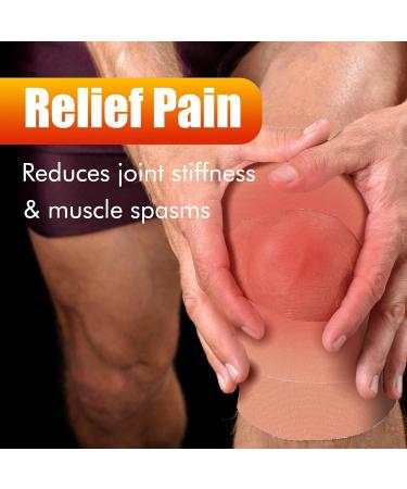 Akissos Heat Kinesiology Tape Pads - Pain Relief Patches for Back Shoulder Knee & Joint | 1-Second Heating 24-Hour Warm | 16.5 Feet Long - Buy Online on GoSupps.com