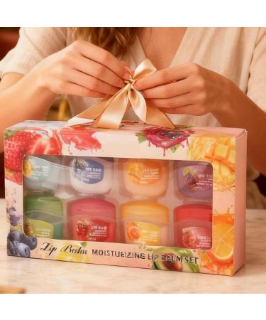 Moisturizing Lip Balm Set 8 Pieces AntiCracking Skin Care and Moisturizers Against Cracked Lips Lip Care for Women Men Girls Friends Family - Buy Online on GoSupps.com
