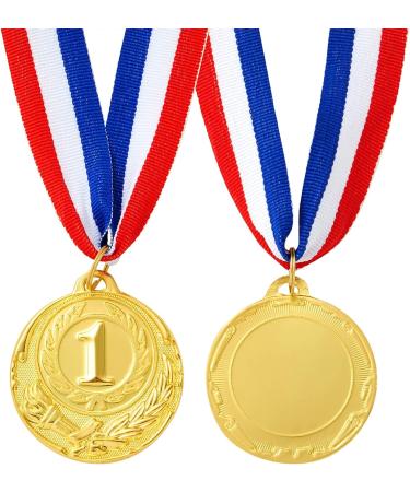 Juvale 6 Pack Gold 1st Place Medals - 15.5-Inch Ribbon for Sports Competitions - Buy Online on GoSupps.com