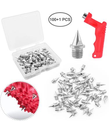 100PCS Track Spikes with Spike Wrench | Replacement Spikes for Sprint Sports Shoes - Buy Online on GoSupps.com