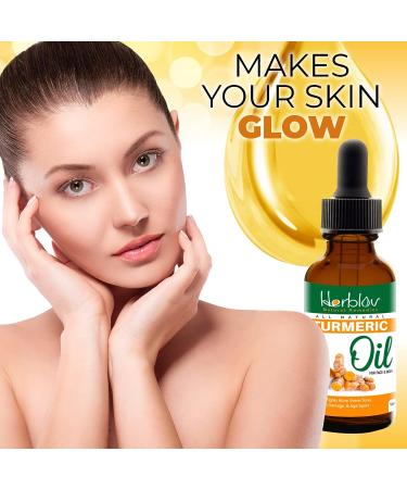 Turmeric Oil for Face & Body - Natural Skin Brightening Serum for Dark Spots, Acne, and Scars - Handcrafted in the USA - Buy Online on GoSupps.com