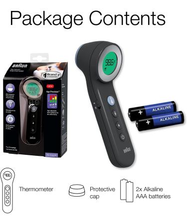 Braun No Touch 3-in-1 Thermometer - Touchless Thermometer for Adults, Babies, Toddlers, and Kids - Fast, Reliable, and Accurate Results - Buy Online on GoSupps.com