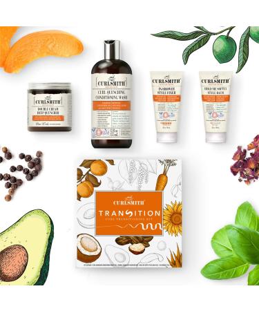 Curlsmith Transition Kit - Vegan Haircare for Dry Wavy Curly or Coily Hair - 12oz, 8oz, 2oz - Buy Online on GoSupps.com