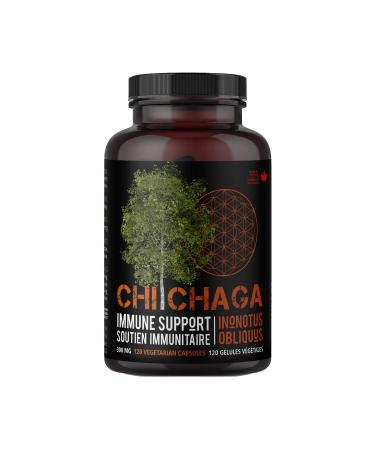 Chaga Mushroom Capsules Supplement for Immune Health Support - 120 Vegetarian Capsules
