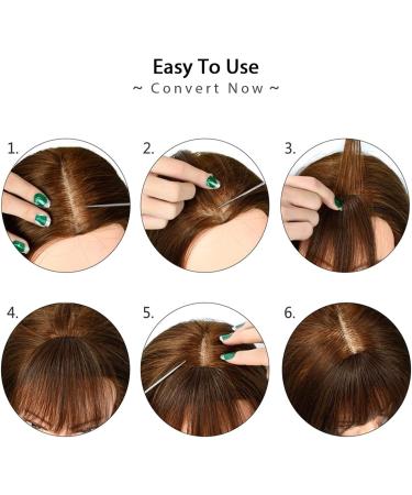 Luxiremi Clip in Bangs Human Hair Fringe Air Bangs with Temples Light Brown Wispy Bangs Hairpiece for Women Light Brown (Air Bangs) - Buy Online on GoSupps.com