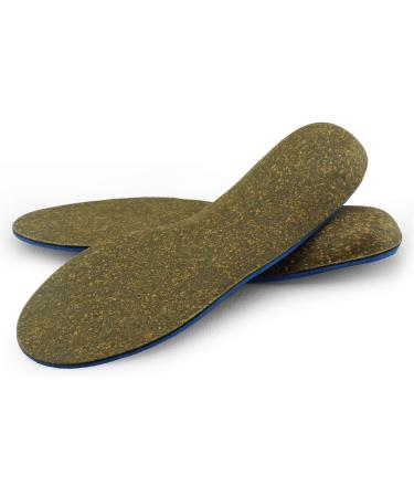 Cork Orthotics Insoles for Women - Neutral Arch Support Full Length Shoe Inserts (Size 7-7.5 Blue) - International Shipping Available - Buy Online on GoSupps.com