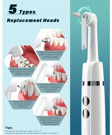 Tooth Whitening Set - Stim-U-Dent Bleaching Teeth Kit with 5 Modes 5 Heads & 3 Polishing Pastes for Effective Tooth Cleaning & Whitening - Buy Online on GoSupps.com