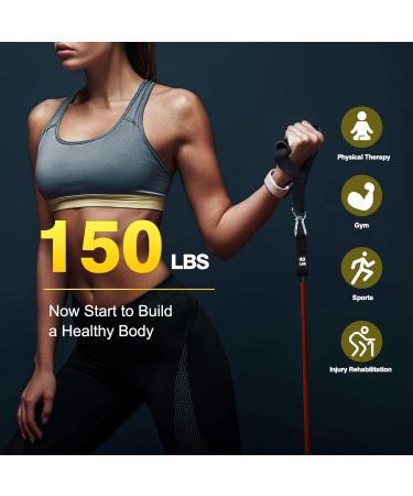 Sensyne Resistance Bands Set 16PCS Exercise Band for Working Out Up to 150 lbs for Indoor and Outdoor Sports Fitness Suspension Speed Strength Baseball Softball Training Home Gym Yoga - Buy Online on GoSupps.com