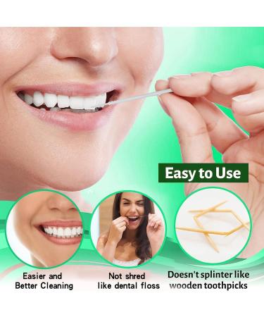 BrushPicks Interdental Toothpicks & Dental Floss Picks - 500 Soft 2-in-1 Plaque Removers - Buy Online on GoSupps.com