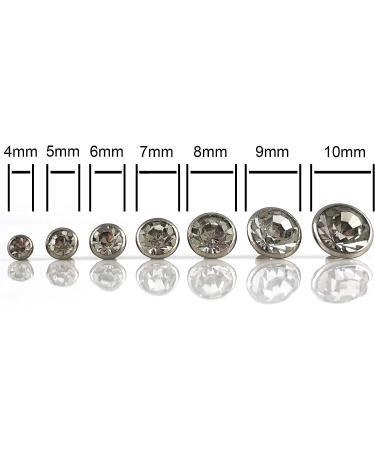 500 Sets CZ White Crystal Rivets for DIY Leather-Craft & Garment | Rapid Rhinestone Studs in Silver Color (Mixed 01) - Buy Online on GoSupps.com