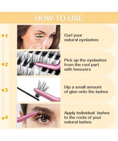 Riya Lash Clusters DIY Eyelash Extensions | 240 Clusters, 30D Curl, Wispy Volume | Individual Eyelash Extensions for At-Home Use - Buy Online on GoSupps.com