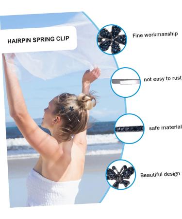 Beaupretty Flowers Pairs diamond pair clip U-Shape Hair Pin women bridal Barrette floral Bridal Hair Clip flower hair clips for women Side Clamp hair Clip Metal Korean version flowers Hair - Buy Online on GoSupps.com