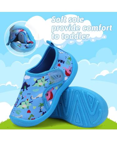 FANTURE Toddler Water Shoes - Dinosaur L.Blue - Aqua Sneakers for Boys and Girls - Buy Online on GoSupps.com