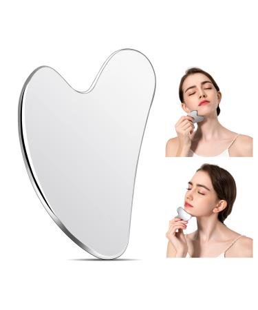 Gua Sha Facial Tools Stainless Steel: Gua Sha Massage Tool for Face as a Nice Face Massager or Skin Care Tool Gift with Travel Pouch