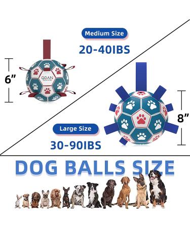Interactive Dog Toy Soccer Ball with Grab Tabs - Durable Tug Toy for Medium & Large Dogs - Puppy Birthday Gift - Dog Water Toy - Pink (8 Inch) - Buy Online on GoSupps.com