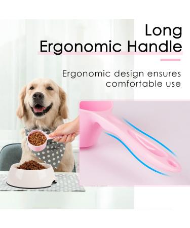 Food Grade Melamine Scoop Set - 1 Cup and 1/2 Cup Pink Scoops for Pet Food, Flour, Candy - Plastic Dry Measuring Cup for Canisters and Freezer - Buy Online on GoSupps.com