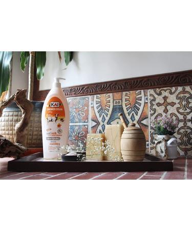 KAI Triple Moisturizing Shower Cream 33.8 Fl Oz | Soothing Luxury Bath Gel | pH Balanced Body Wash for All Skin Types | 24-Hour Hydration & Relief - Papaya - Buy Online on GoSupps.com